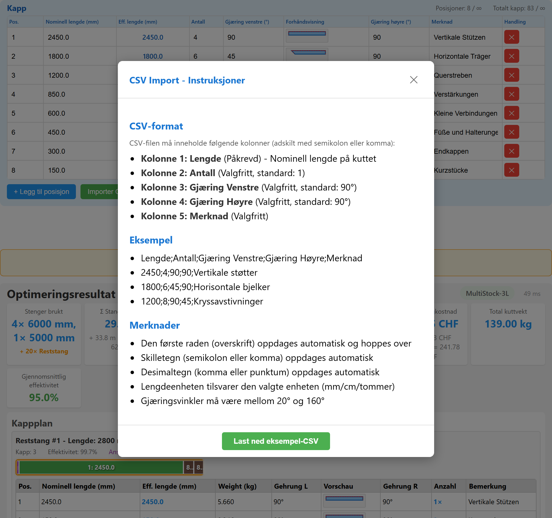 CSV-import
