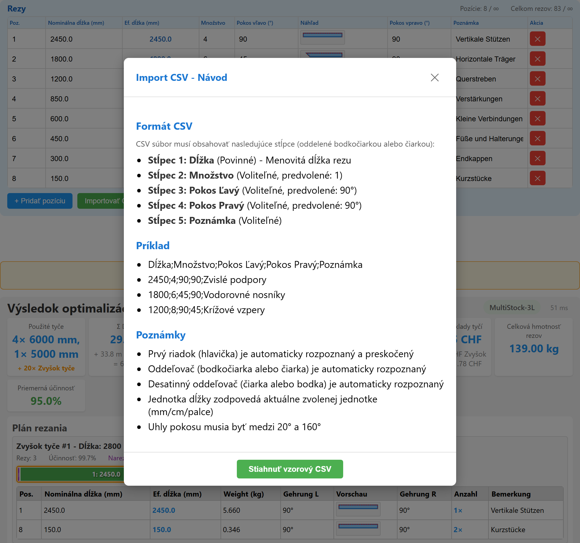 CSV import
